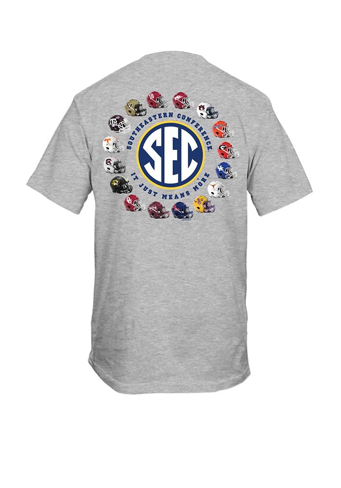 SEC GREY Football Helmets Short Sleeve T Shirt - 10060050