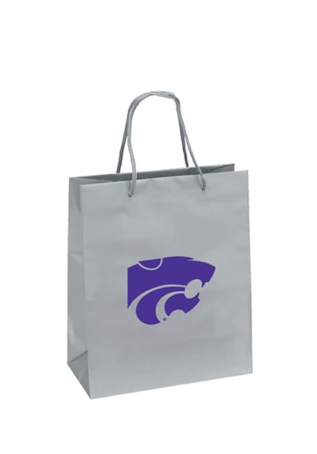 Silver K-State Wildcats 10x12 Silver Medium Metallic Gift Bag