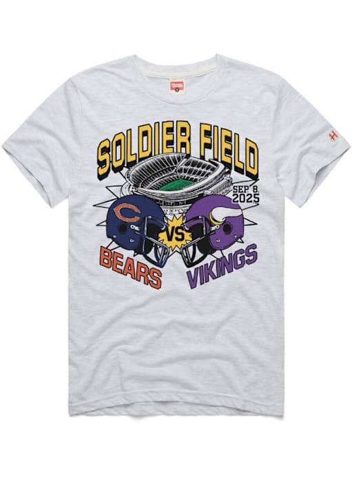 Homage Chicago Bears White 2025 Bears Vikings Short Sleeve