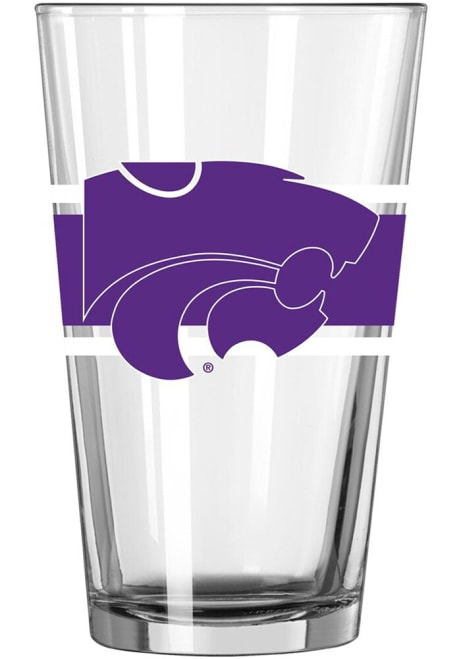 Purple K-State Wildcats 16oz Stripe Pint Glass