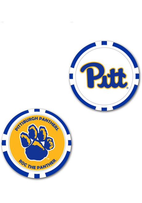 Blue Pitt Panthers Oversized Poker Chip Golf Ball Marker