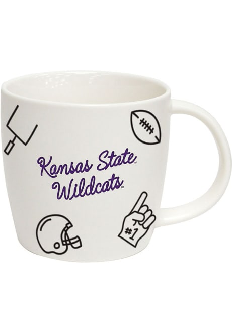 White K-State Wildcats 18oz Mug