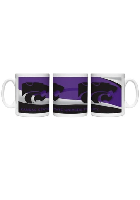 Purple K-State Wildcats 15oz Wave Wrap Ceramic Mug