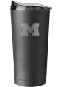 Michigan Wolverines 20oz Black Powder Coat Stainless Steel Tumbler - Black