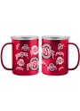 Ohio State Buckeyes 15oz Sticker Ultra Mug Stainless Steel Tumbler - Red