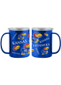 Kansas Jayhawks 15oz Sticker Ultra Mug Stainless Steel Tumbler - Blue