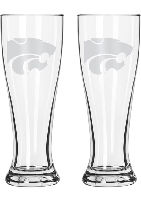 Purple K-State Wildcats 16oz Satin Etch Pilsner Glass