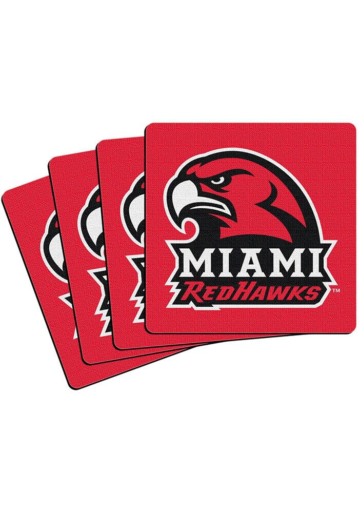 Miami RedHawks Red 4 Pack Neoprene Coaster - 10164393