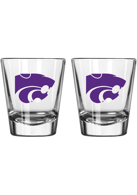 Purple K-State Wildcats 2oz Power Cat Shot Glass