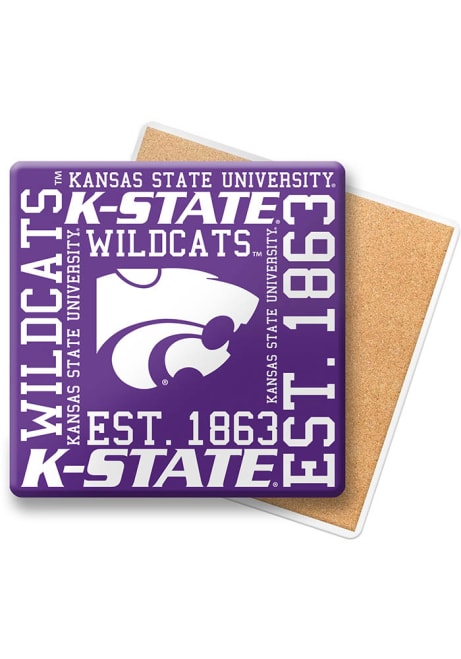 Purple K-State Wildcats Spirit Stone Coaster