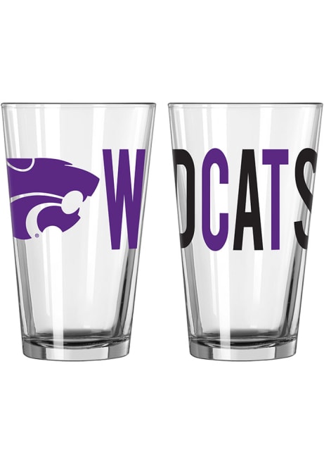 Purple K-State Wildcats 16OZ Overtime Pint Glass