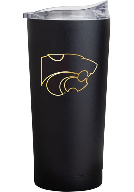 Black K-State Wildcats 20oz Foil Stainless Steel Tumbler