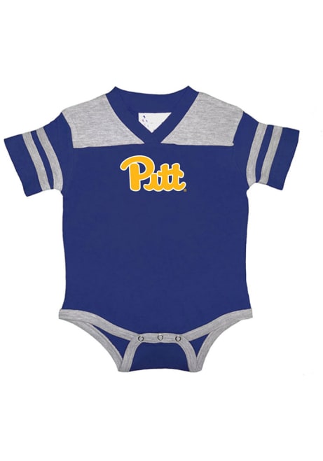 Baby Blue Pitt Panthers Football Short Sleeve One Piece