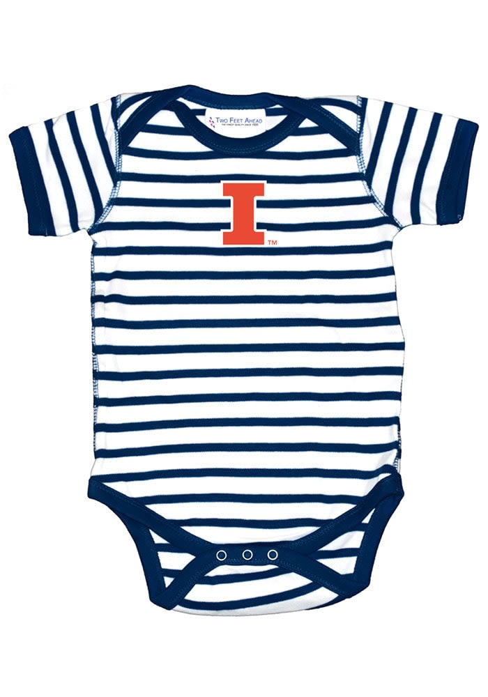 Illinois Illinois Fighting Illini Navy Blue Baby Skylar One Piece