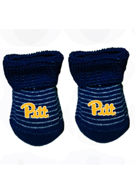 Stripe Pitt Panthers Baby Bootie Boxed Set - Blue