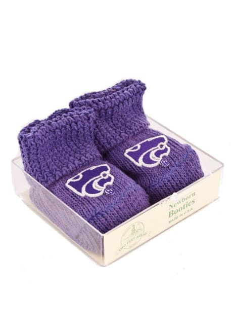 Knit K-State Wildcats Baby Bootie Boxed Set - Purple