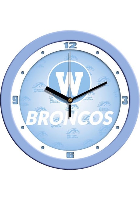 Blue Western Michigan Broncos 11.5 Baby Blue Wall Clock