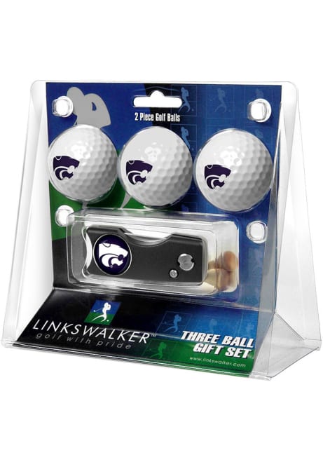 White K-State Wildcats Ball and Spring Action Divot Tool Golf Gift Set