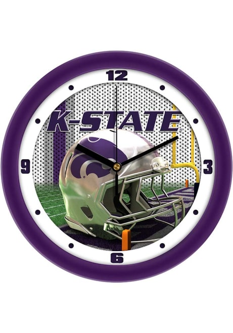 Purple K-State Wildcats 11.5 Football Helmet Wall Clock