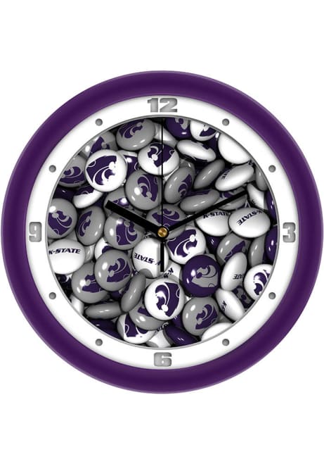 Purple K-State Wildcats 11.5 Candy Wall Clock
