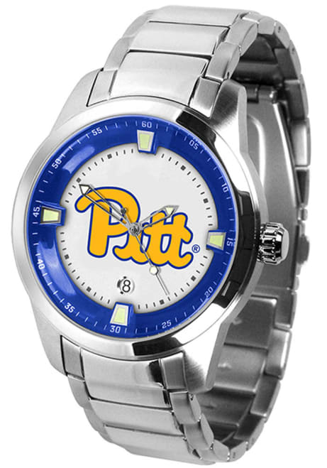 Titan Stainless Steel Pitt Panthers Mens Watch - Silver