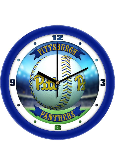 Blue Pitt Panthers 11.5 Home Run Wall Clock