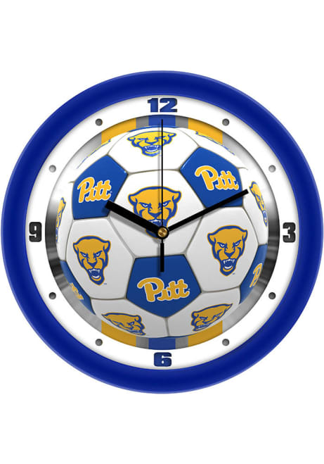 Blue Pitt Panthers 11.5 Soccer Ball Wall Clock