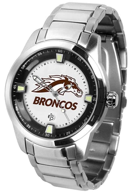 Titan Stainless Steel Western Michigan Broncos Mens Watch - Silver