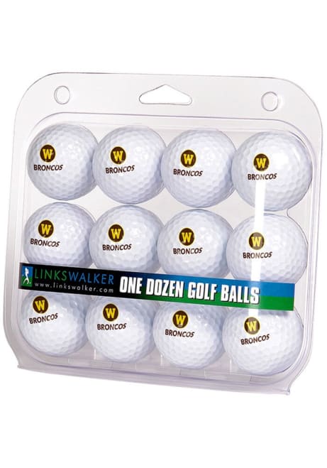 White Western Michigan Broncos One Dozen Golf Balls