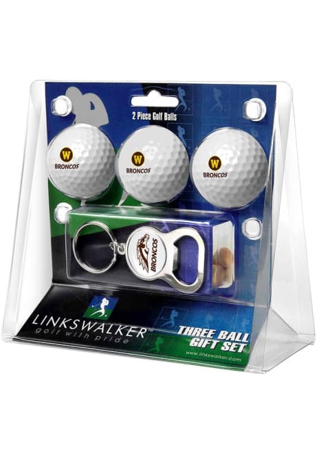 White Western Michigan Broncos Ball and Keychain Golf Gift Set