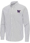 Main image for Mens Washington Huskies Ash Antigua Ellis Long Sleeve Dress Shirt