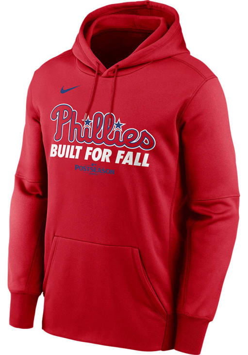 Nike Philadelphia Phillies Mens Red 2025 Postseason Participant Authentic Collection Hood
