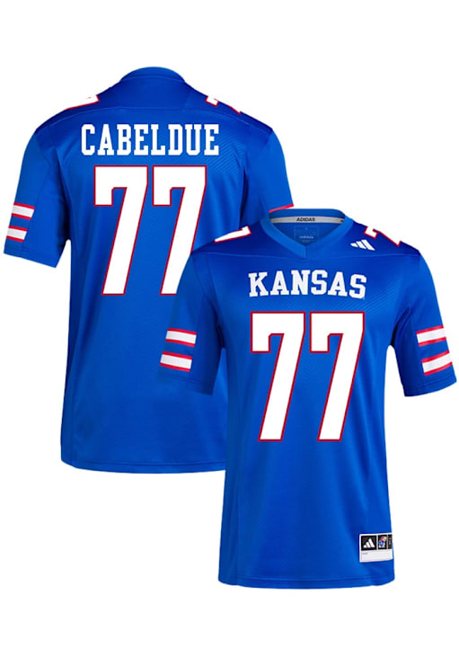 Bryce Cabeldue Kansas Jayhawks ROYAL NIL Replica Name And Number