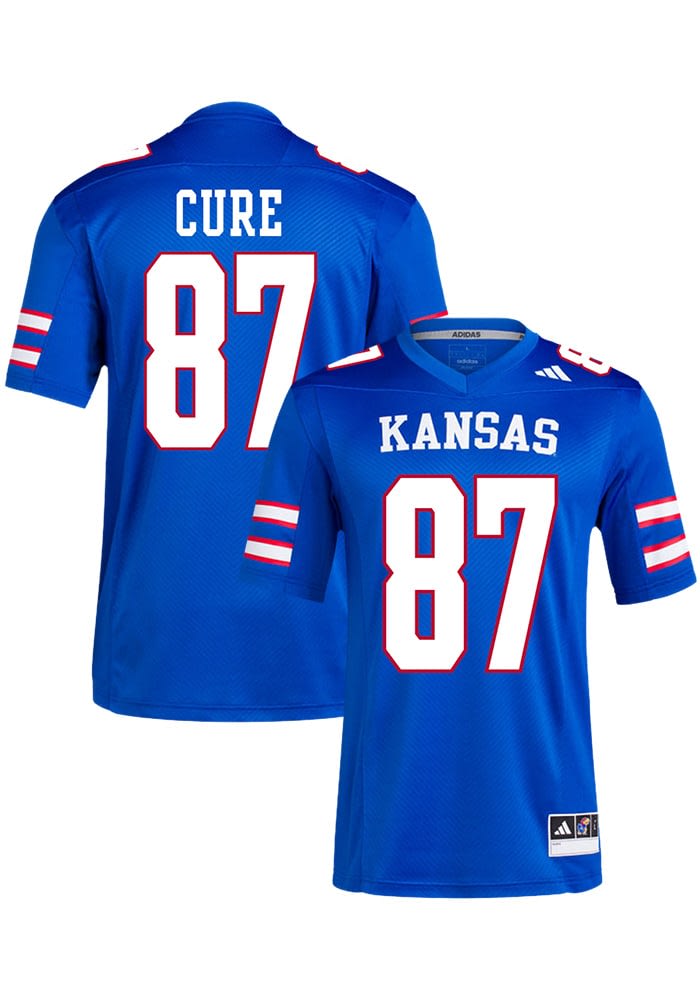 Leyton Cure Kansas Jayhawks ROYAL NIL Replica Name And