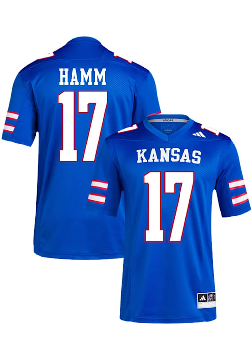 Jaden Hamm Kansas Jayhawks ROYAL Replica Name And Number Jersey