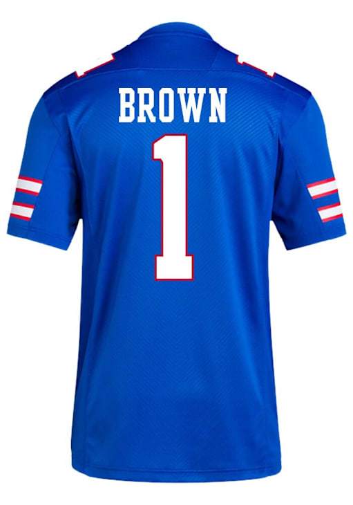 JB Brown Kansas Jayhawks ROYAL Replica Name And Number Jersey