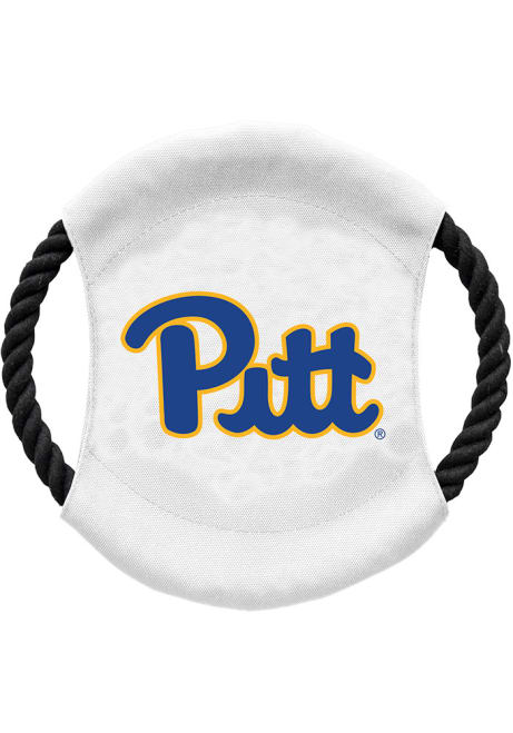 White Pitt Panthers Flying Disc Pet Toy