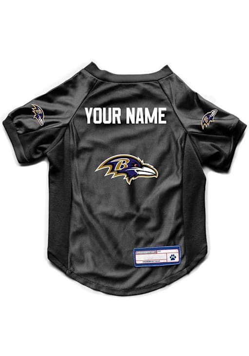 Baltimore Ravens BLACK Personalized Stretch Pet Jersey 1040286