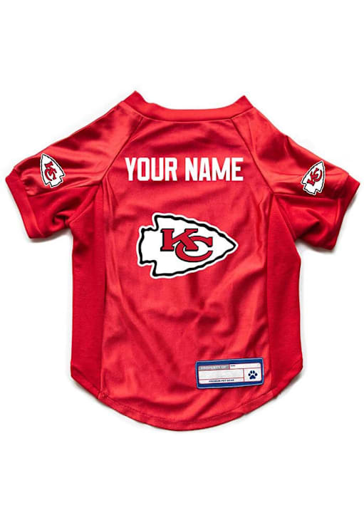 Kansas City Chiefs Personalized Stretch Pet Jersey RED