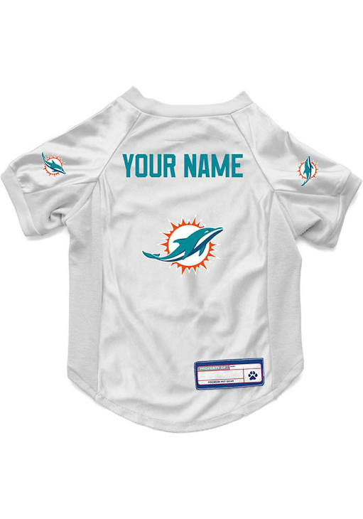 Miami Dolphins ORANGE Personalized Stretch Pet Jersey 1040303
