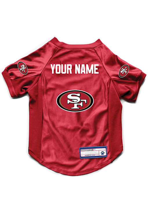 San Francisco 49ers Red Personalized Stretch Pet Jersey 1040311