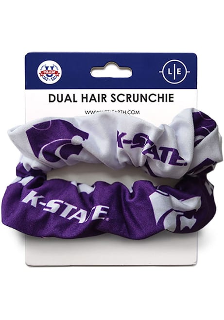 Dual Hair Twist K-State Wildcats Womens Hair Scrunchie - Purple