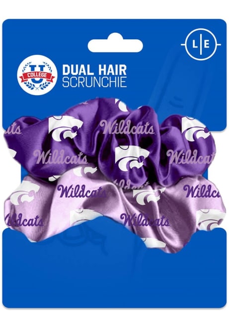 Dual Twist K-State Wildcats Womens Hair Scrunchie - Lavender