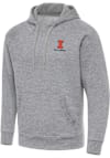 Main image for Mens Illinois Fighting Illini Grey Antigua Victory Alumni Hooded Sweatshirt