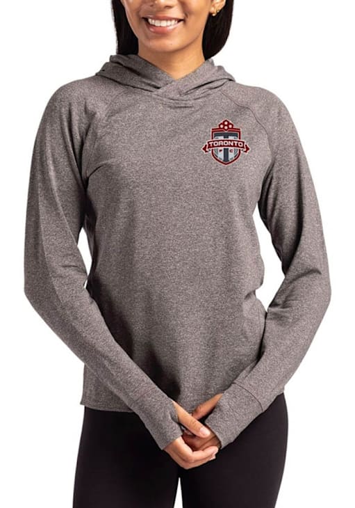 Cutter and Buck Toronto FC Womens BLACK-HEATHER Adapt Knit Hood