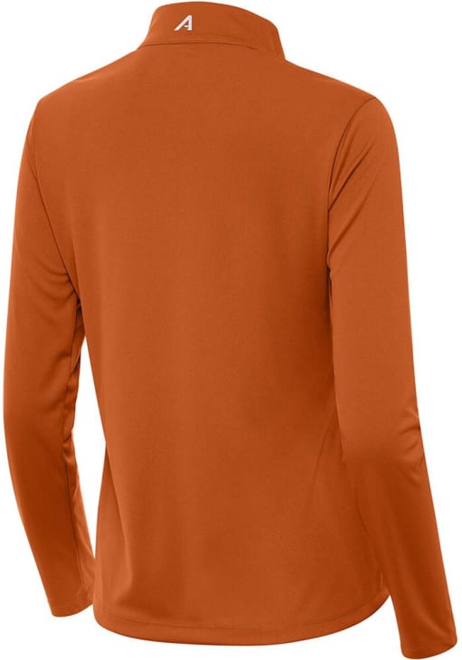 Antigua Texas Longhorns Womens Burnt Orange 2025 Womens CWS Champs Tribute Qtr Zip Pullover