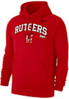Main image for Mens Rutgers Scarlet Knights Red Nike CLub Fleece Hooded Sweatshirt