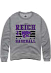 Main image for Jonah Reich Rally Mens Grey K-State Wildcats NIL Striped Player Crew