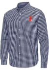 Main image for Mens Illinois Fighting Illini Navy Blue Antigua Ellis Long Sleeve Dress Shirt