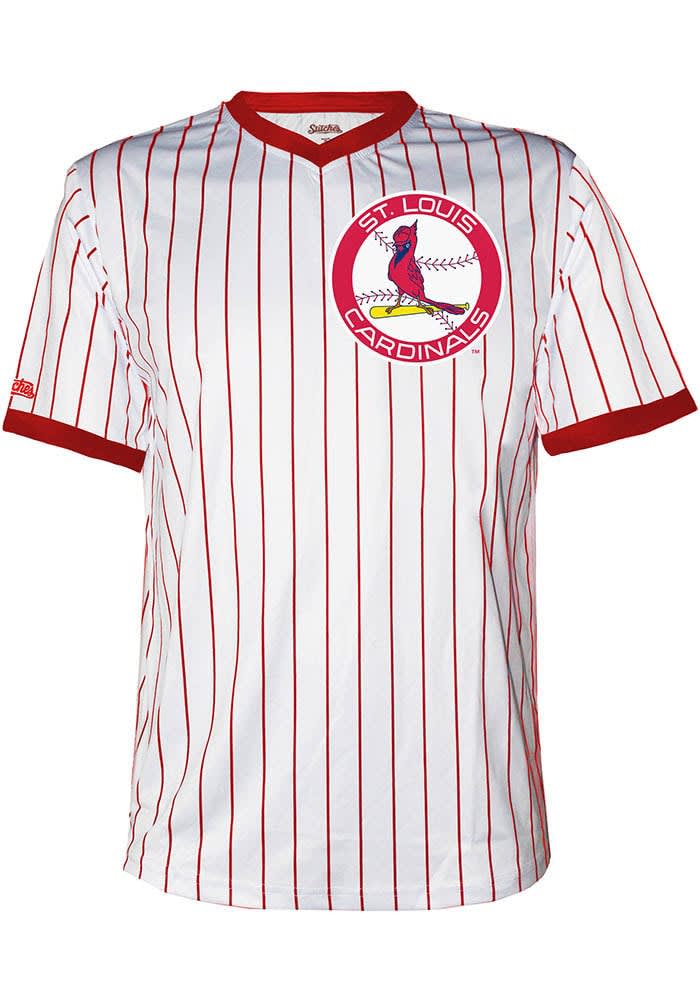 St Louis Cardinals Cooperstown Pinstripe Cooperstown Jersey WHITE